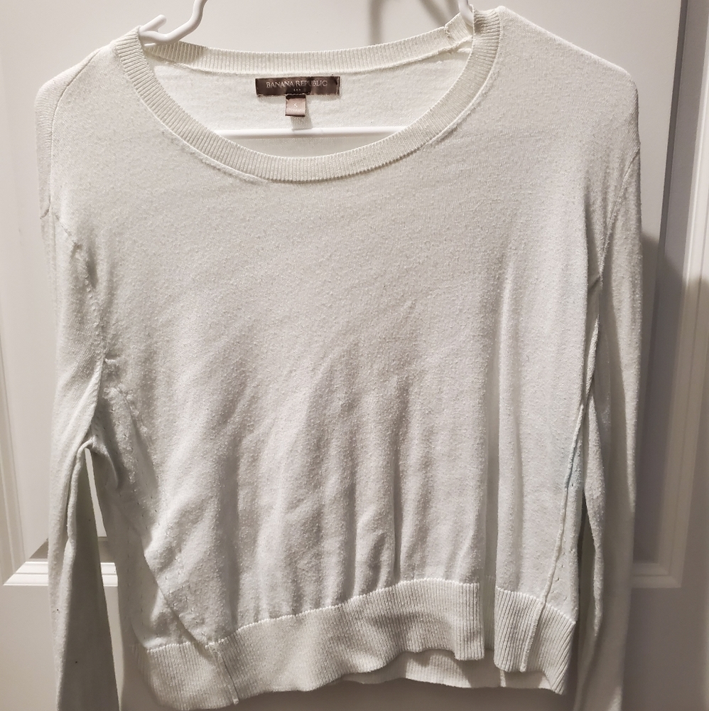 Banana Republic White Sweater